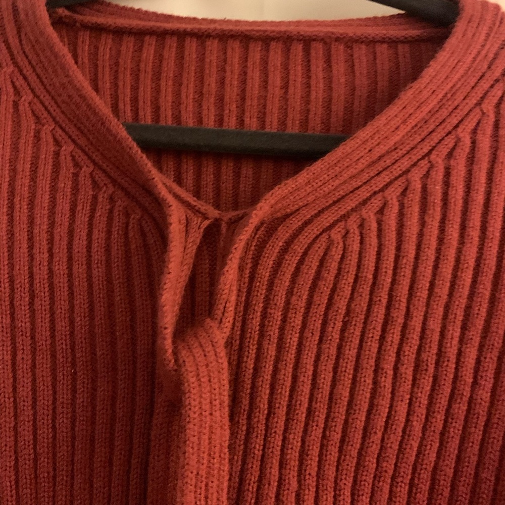Brick-red Ribbon Knit - Picture 2 of 3